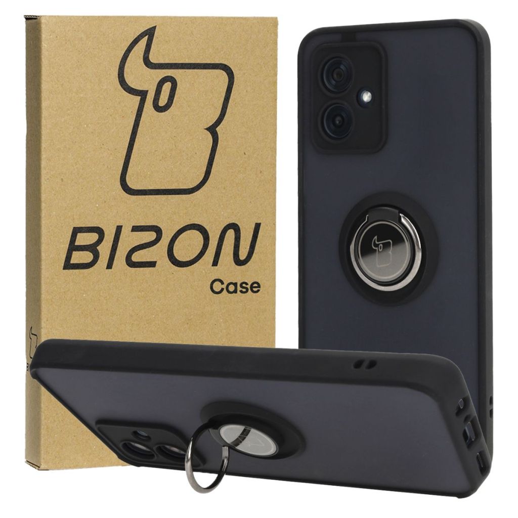 Etui z uchwytem na palec Bizon Case Hybrd Ring do Motorola Moto G54 5G